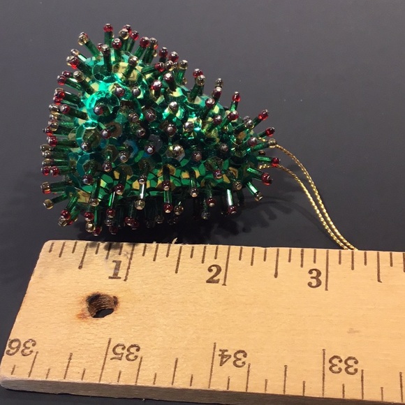 VTG. Handcrafted Bead Sequin Christmas Ornament - Picture 11 of 11